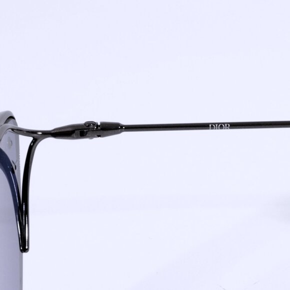 NEW $490 DIOR MissDior B1U H4B0 Cat Eye Sunglasses Thin Frame Black Blue Lens - Picture 9 of 10